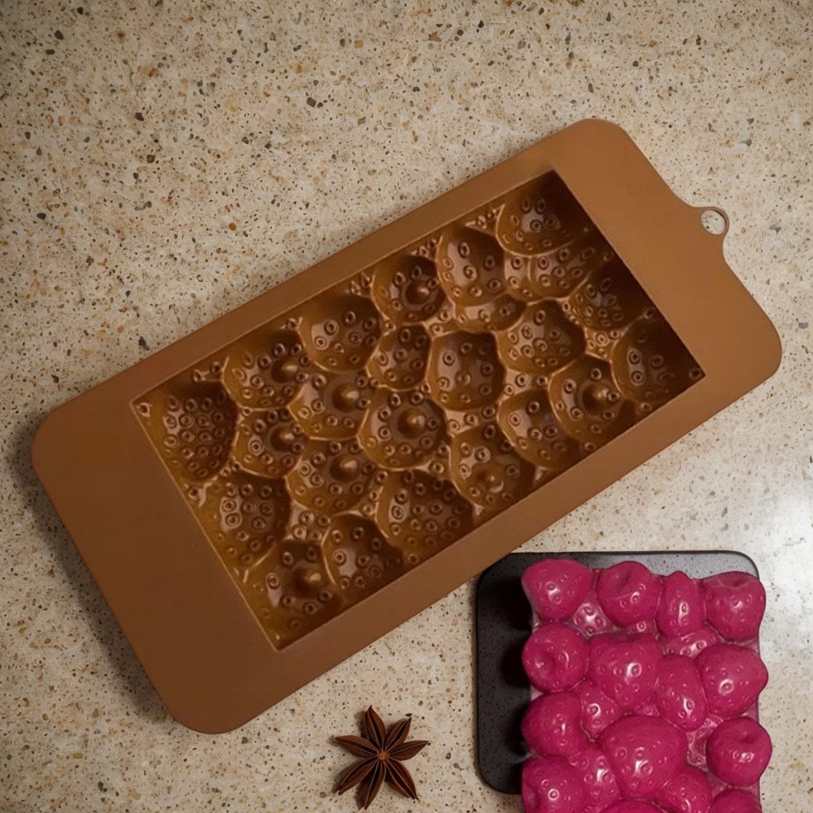 Stampo in silicone con forma di fragola per cioccolatini Silicone Morbido | Stampo Fondente Silicone Per Cioccolatini, Gelatine E Budini