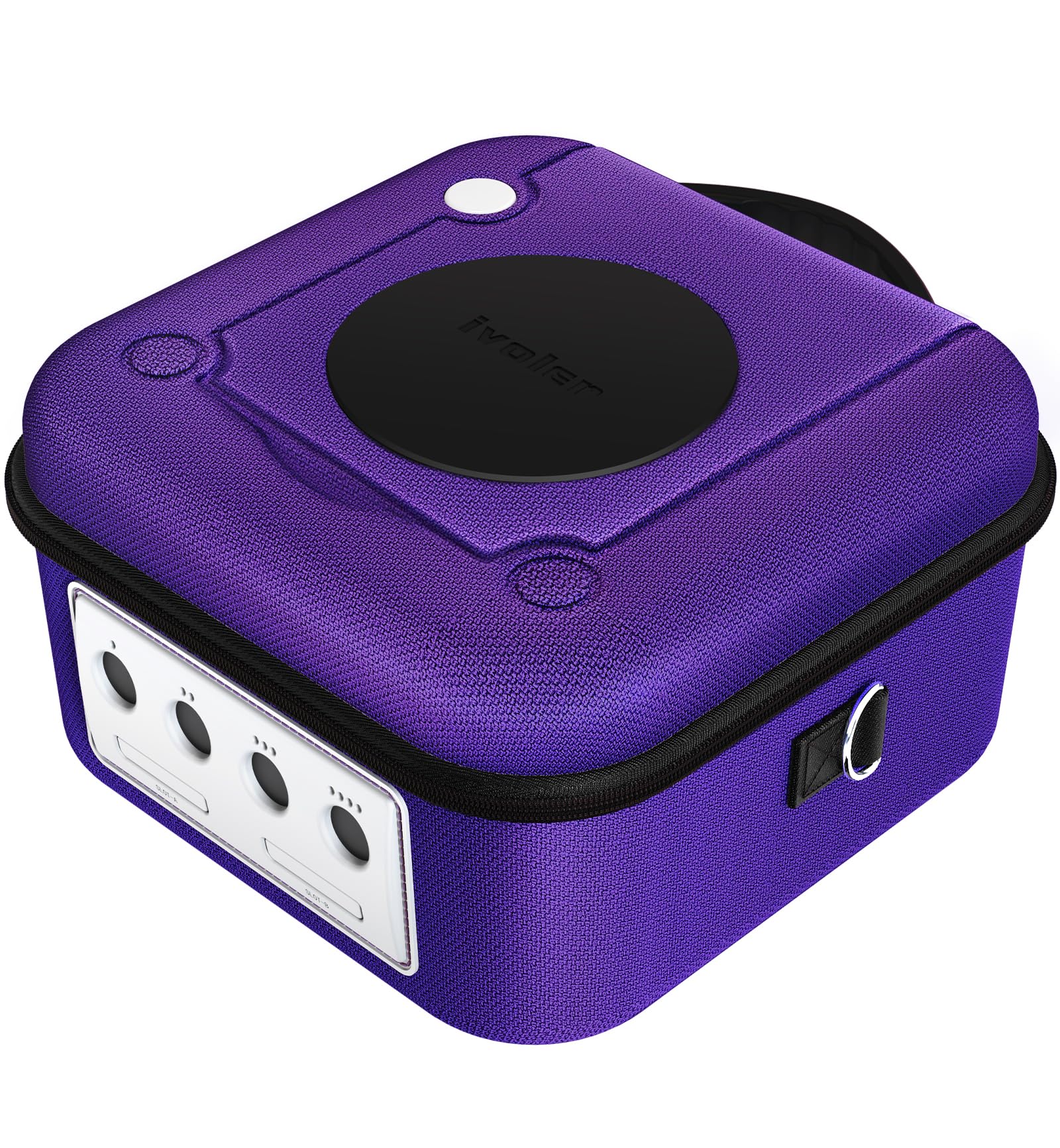ivoler Compact Carrying for Nintendo Switch 2 2025 All-in-One Case Purple | Hard Shell with 2-Pack Screen Protector &2-Set of Thump Grips,Hold 14 Game Cartridges & Includes Strap
