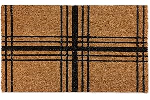 DII Natural Coir Geometric Modern Outdoor Door Mat