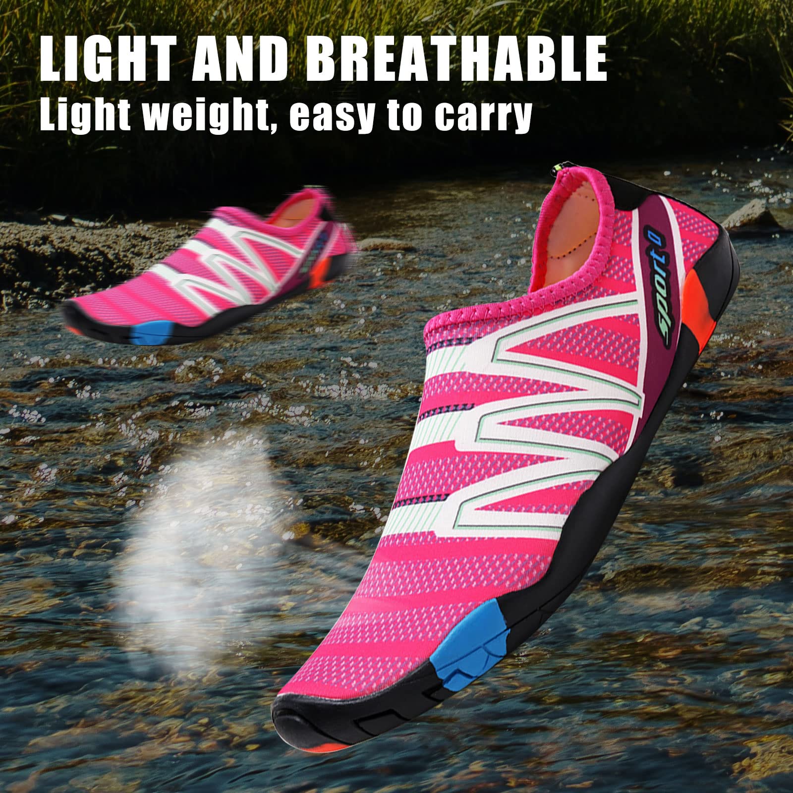 TMEOG Scarpe da Scoglio Uomo Donna Scarpe Mare Acquatiche Scarpe da Spiaggia da Acqua Piscina Scarpette da Immersione per Bagno Surf Nuoto 36-45EU