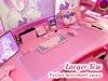 Mousepad gaming RGB JMIYAV rosa, 31.5x12 pulgadas, PC XL grande extendido con luz LED, base de goma antideslizante, mousepad lindo para computadora, accesorios de escritorio, setup gaming 3