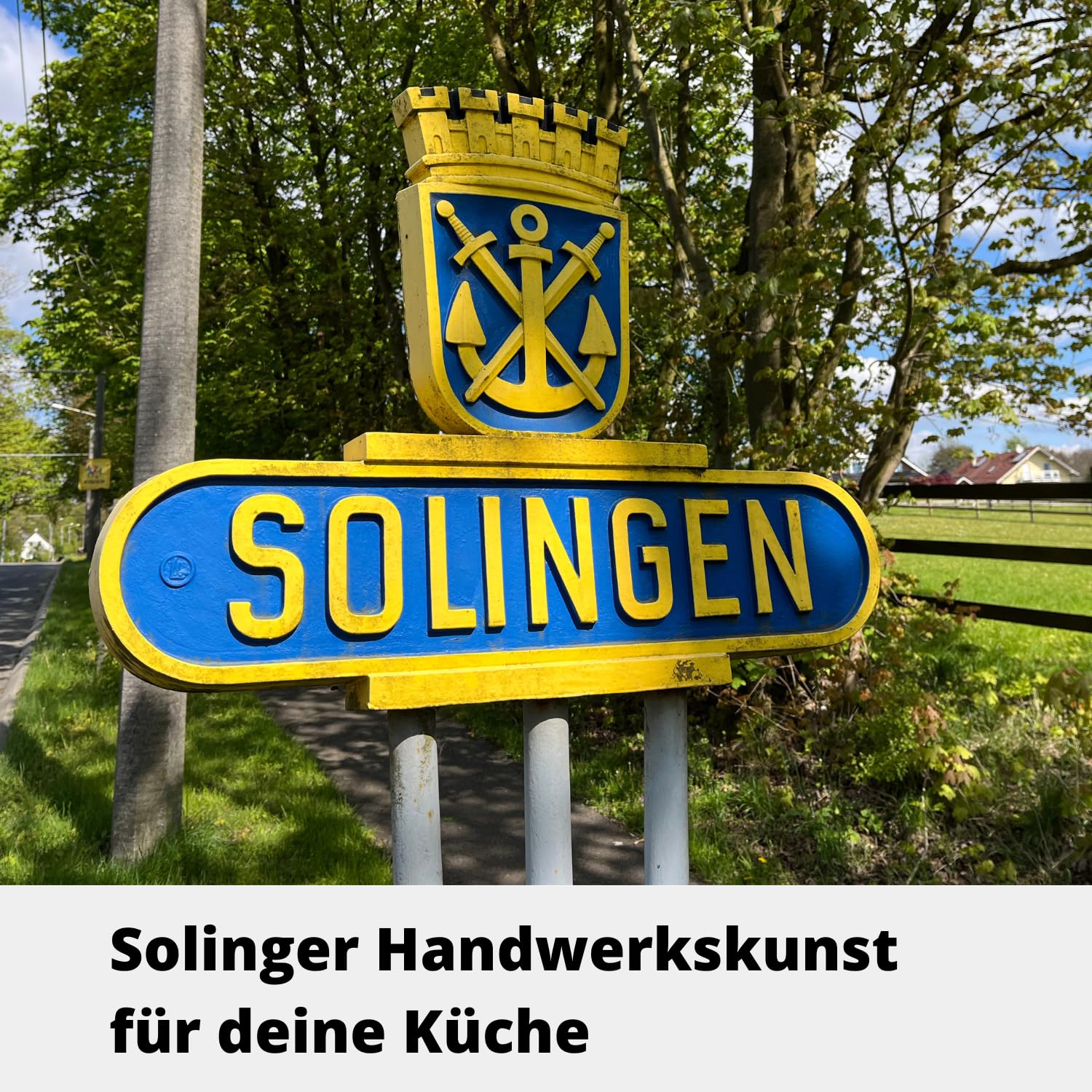 HEISO Fleischmesser mit 21cm Klingenlänge, Geschmiedetes Tranchiermesser mit Griff aus Walnussholz, Made in Solingen - Germany