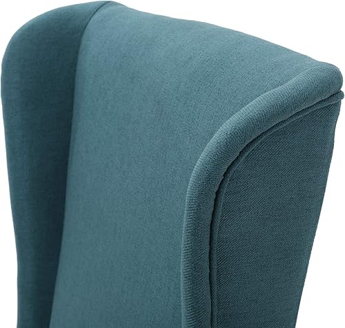 Miniatura 5 de Christopher Knight Home Silla de comedor de tela Callie, color verde azulado 23.25 pulgadas de profundidad x 28.75 pulgadas de ancho x 46.25