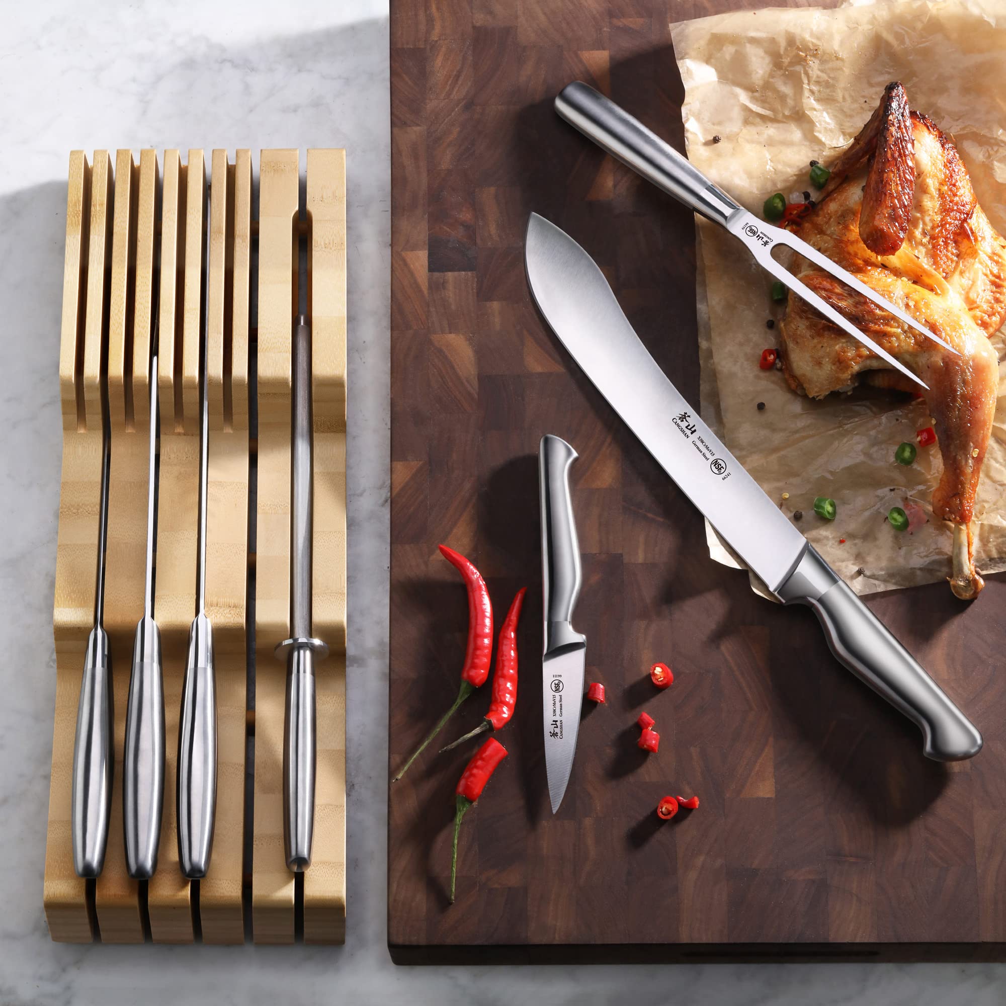 Amazon.com: Cangshan Sanford Series 1027143 German Steel 8-Piece