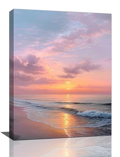 Beach Sunset Wall Art Ocean Coastal Scenery Wall Decor Seascape