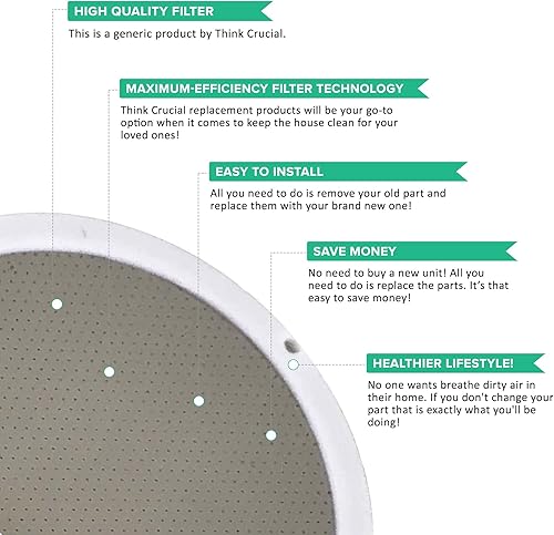 Miniatura 3 de Think Crucial Filtro de café de disco de repuesto, lavable y reutilizable, filtro de disco de acero inoxidable y goma, se adapta a todos los