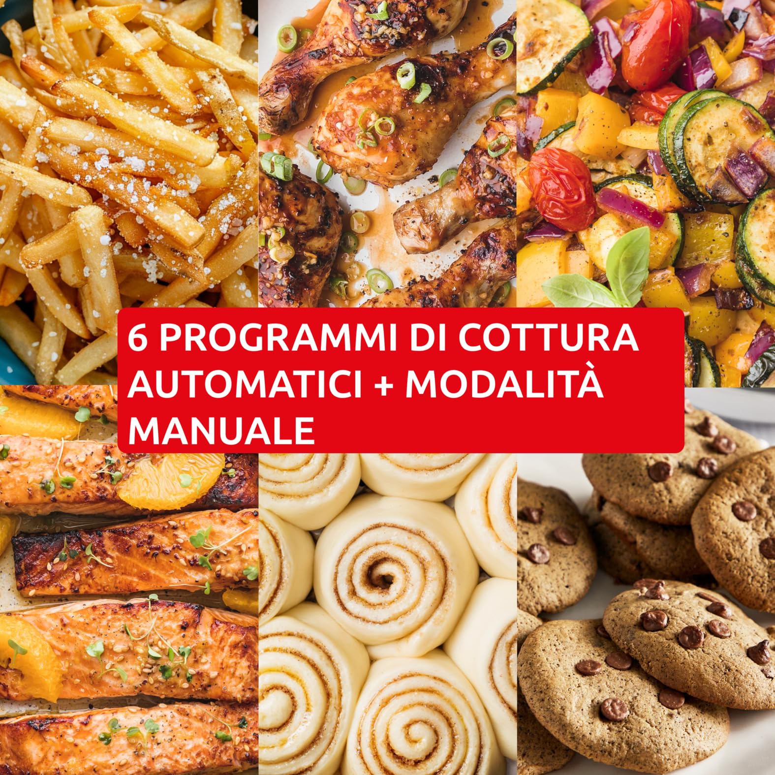 Moulinex Easy Fry Crispy Stack, Friggitrice ad Aria Verticale con Doppia Resistenza, Salvaspazio, Cottura ad Aria Uniforme e Croccante, Frontale Rimovibile, EZ756HF0