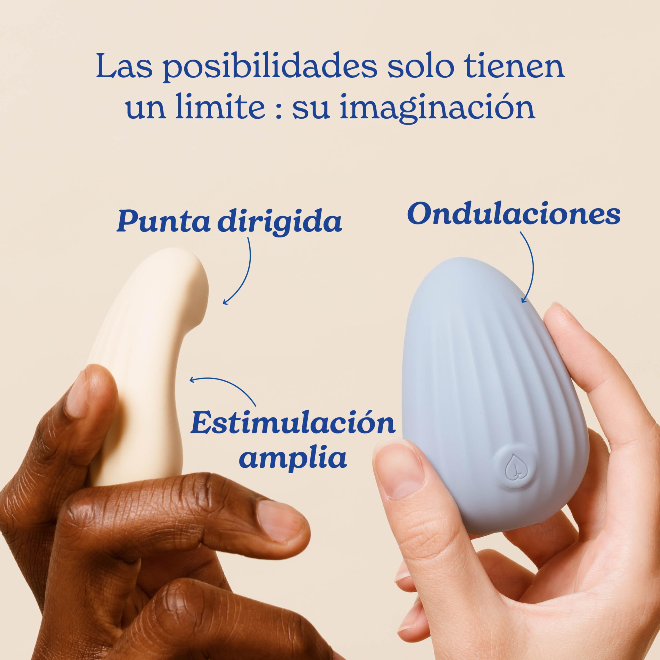 MY LUBIE - Dune Potente Masajeador Inalámbrico Premium - Recargable USB y Resistente al Agua - 10 Niveles de Vibración - Potente Masajeador Personal en Silicona Médica - Mujeres y Parejas - Arena