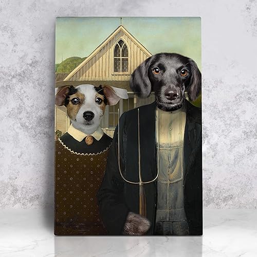 Miniatura 47 de Awesometik Impresión en lienzo personalizada retrato real de mascota a partir de foto, retrato personalizado del Renacimiento, retratos, retratos 20