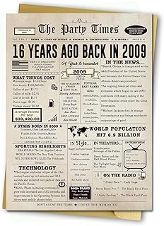 Huameigf Cool Gifts for 16 Year Old Girls Boys, Humor 16th Birthday Gifts Ideas for Girls Boys, Sweet 16th Birthday Card for Her Him, Happy 16 Birthday Decorations for Daughter Son