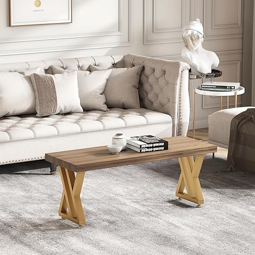 Miniatura 6 de MAIKAILUN Patas de mesa de centro de 16 pulgadas, patas de metal doradas, patas de mesa industriales modernas, base de silla de banco resistentes