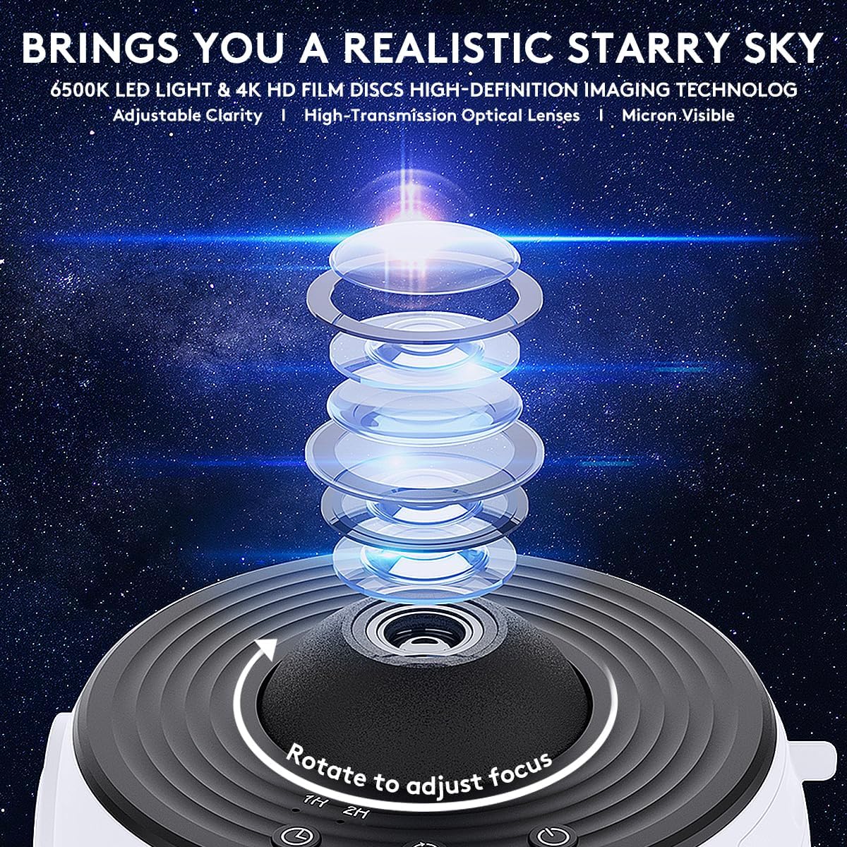 Dongni Galaxy Projector, 13 in 1 Planetarium Star Projector Realistic Starry Sky LED Night Light with Solar System Nebula Moon for Kids Adults Bedroom Ceiling Home Theater Living Room Decor