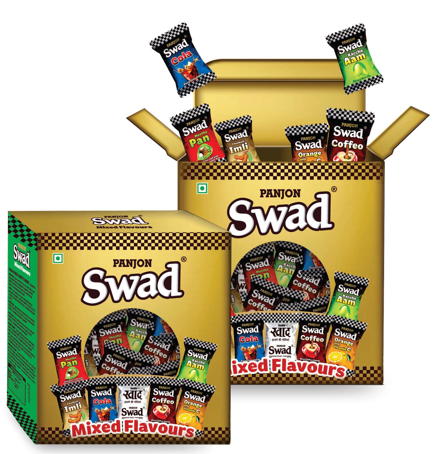 Swad Gift Box, Mixed Flavours Candy (Imli, Pan, Kaccha Aam, Coffee, Cola, Orange) 125 Toffee x 2 Box Pack (B0CTSLXDXZ) Amazon Price History, Amazon Price Tracker