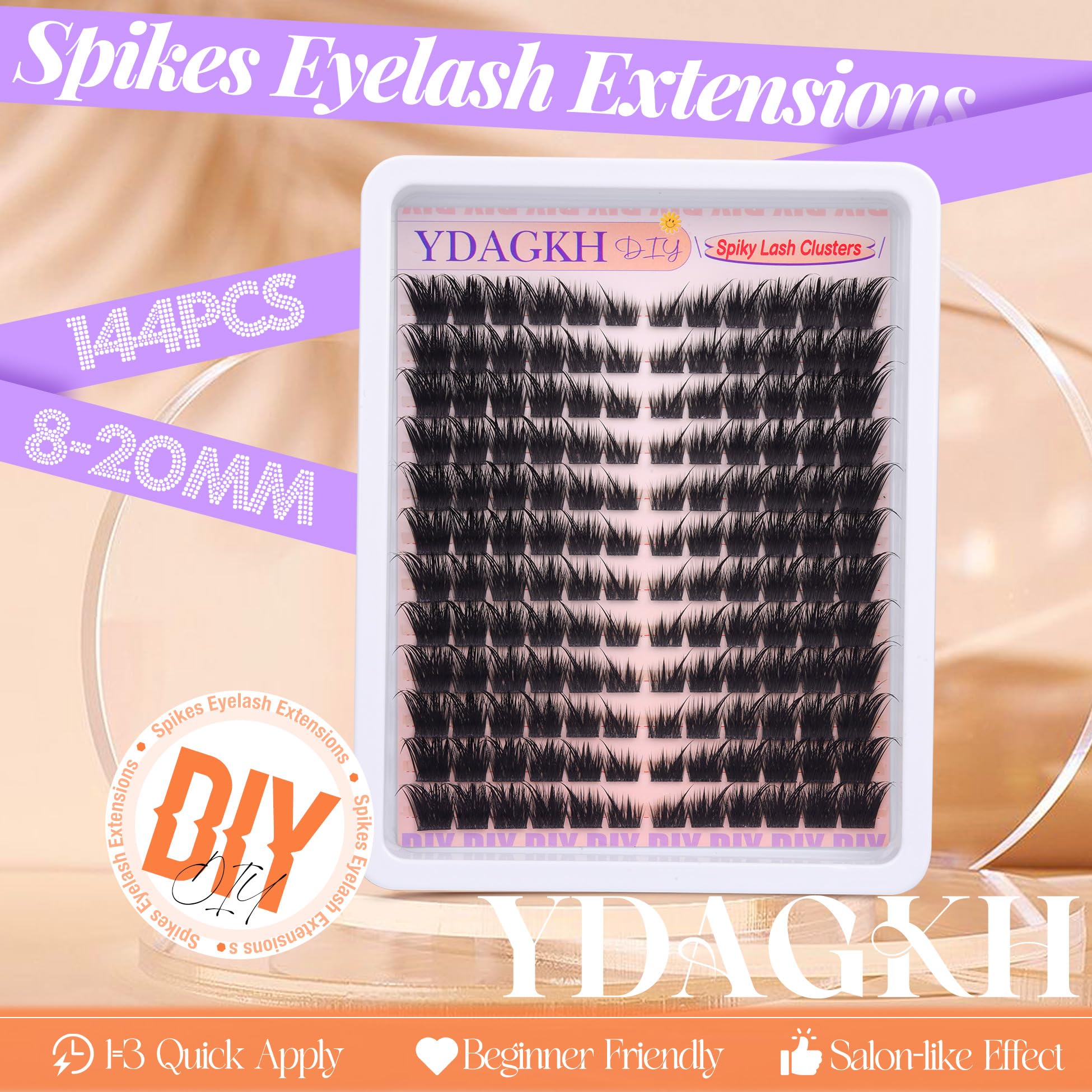 Fairy Lash Clusters kocie oko klaster przedłużanie rzęs naturalne klastry rzęs kolczasta manga wispy klaster rzęsy lis oko 8-20 mm DIY indywidualne przedłużanie rzęs 144 szt. od YDAGKH