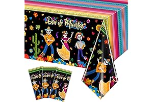 3 Pieces Day of The Dead Tablecloth Dia De Los Muertos Tablecloths for Halloween