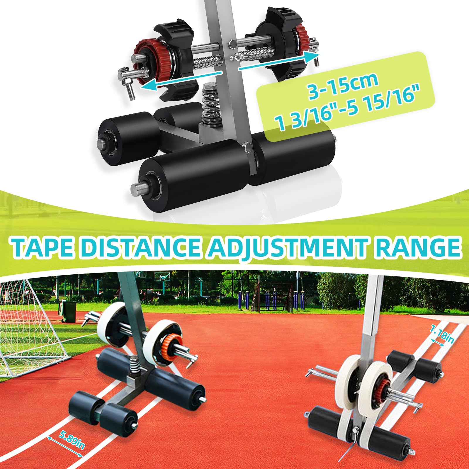 Court Line Tape Machine, Basketball Court Line Striping Machine, Court Paint Striping Machine for Parking Lots and Road Warning