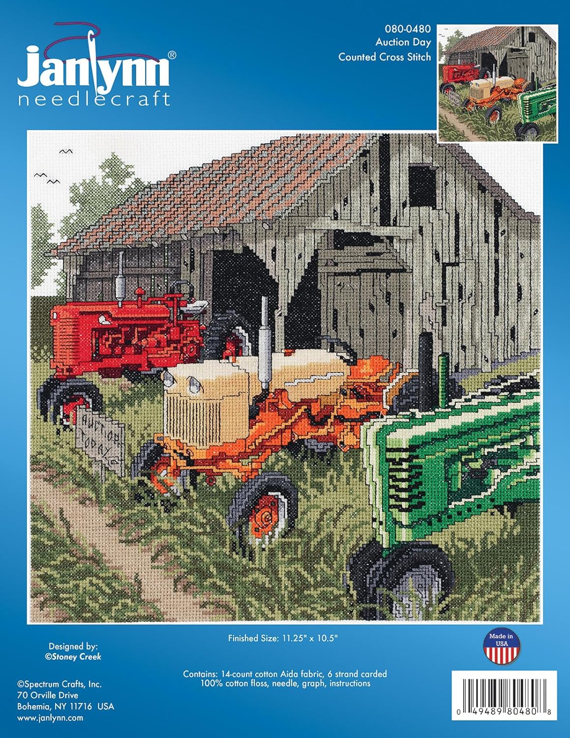 Janlynn Counted Cross Stitch Kit, Auction Day 11-1/4" x 10-1/2"