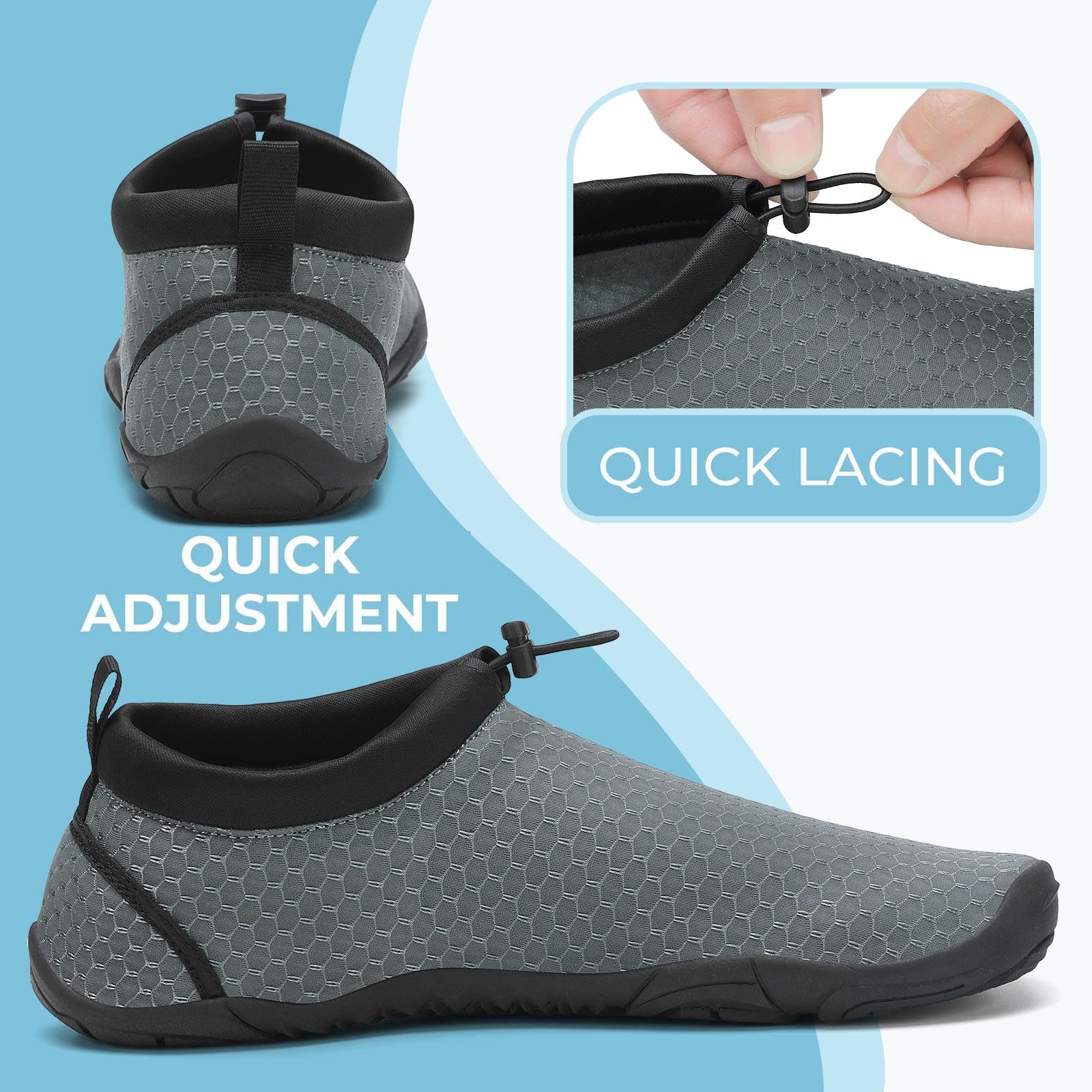 Mishansha Unisex Sport Acquatici Scarpe Donna Leggero Antiscivolo Scarpe da Surf Uomo Summer Immersione Scarpette per Beach Swim Yoga 36-46EU