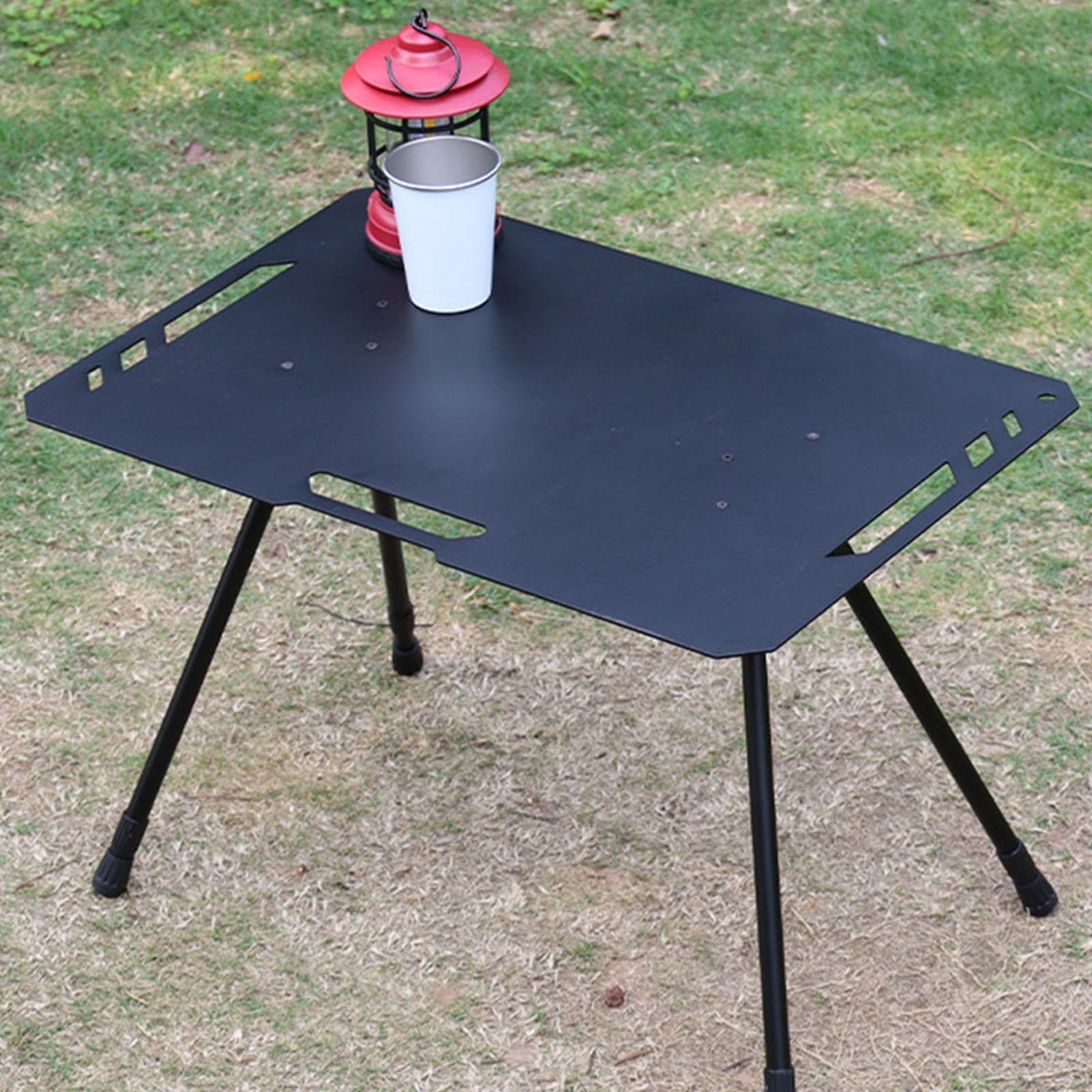 Przenośny stół piknikowy | Aluminiowy składany stół kempingowy na zewnątrz | kompaktowy i gładki składany stół na plażę, grill, taras, podróże, imprezy, piknik
