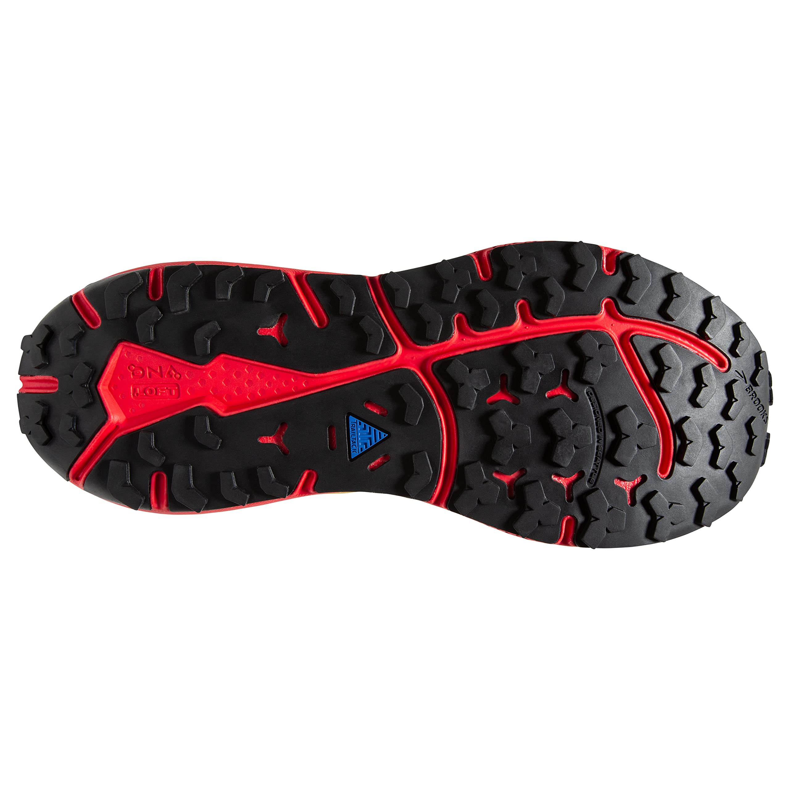 Brooks Podział męski 3 buty do biegania, Black Fiery Red Blazing Yellow, 44.5 eu
