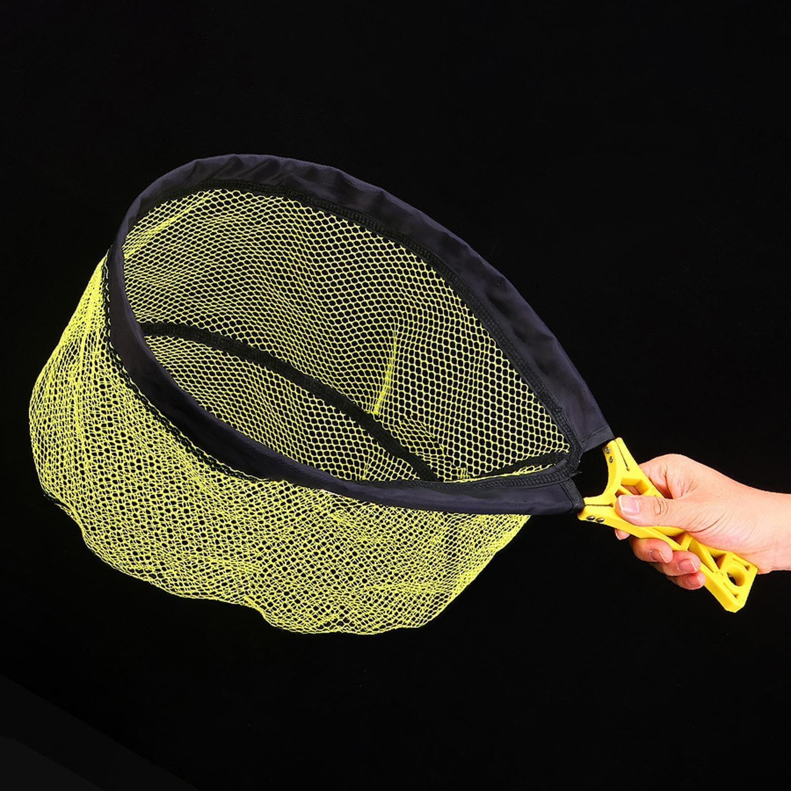 Retino pieghevole – Rete elastica per pesca alla mosca per trota, ideale per stagno, lago, fiume, mare, compatto e portatile per kayak, barca, uomo, donna, bambini