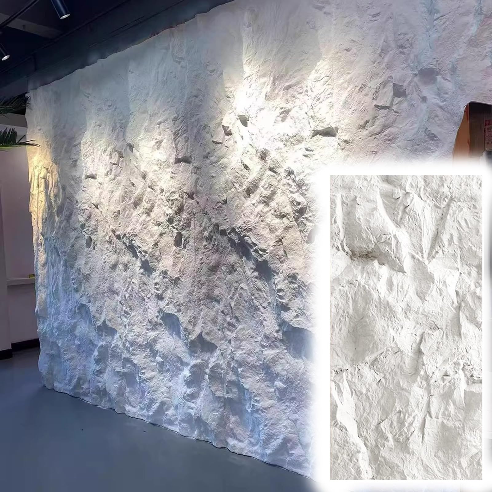 Paneles de pared de piedra sintética 3D, revestimiento decorativo de 60 mm de grosor para paredes interiores, ideal para sala de estar, dormitorio, decoración de hotel