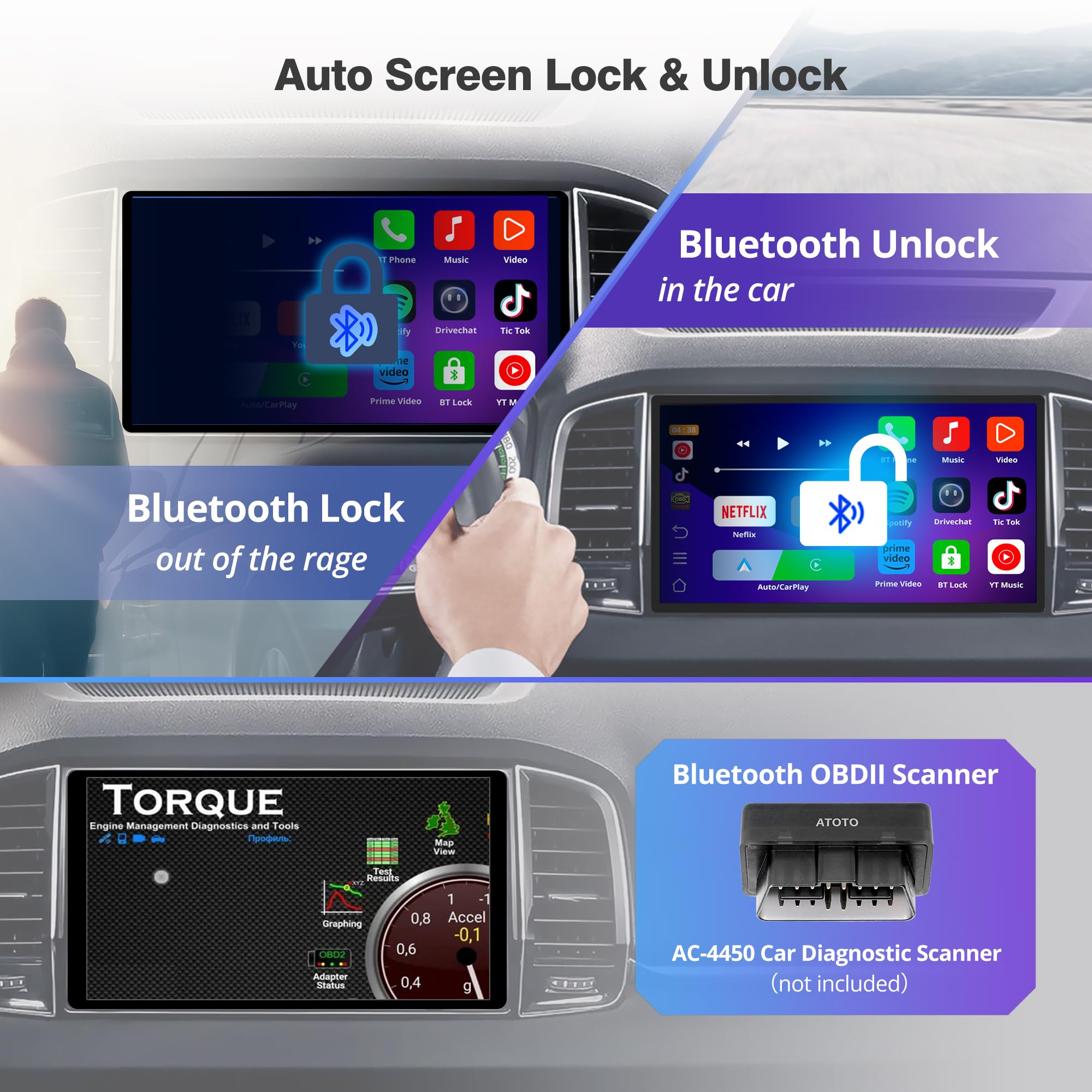 Wireless Carplay/Android Auto Adapter Car AI Box - Macht CP/AA Kabellos Dual-Wi-Fi 2.4G/5G, GPS, OBDII, OTA, 256GB, Carplay Wireless Adapter mit YouTube/Netflix, DriveChat KI (ChatGPT)