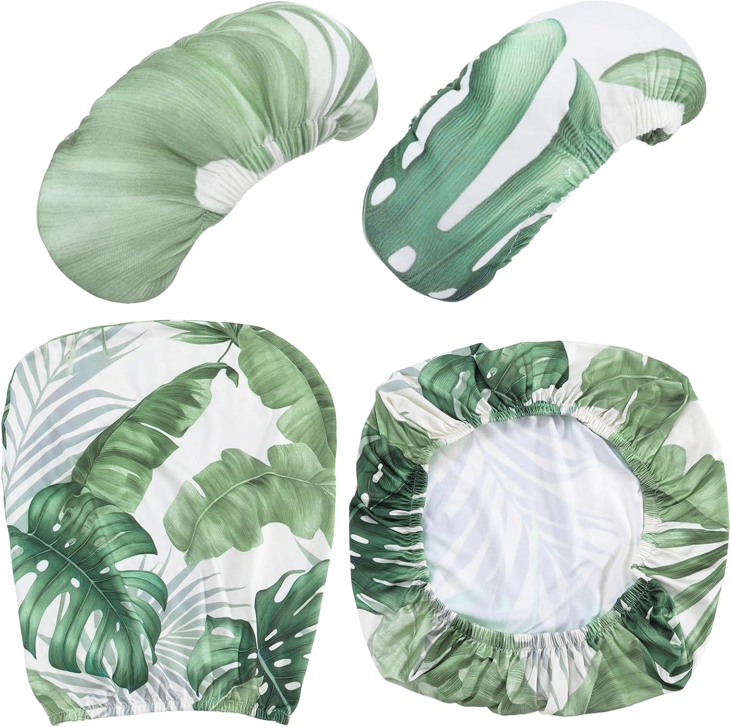 Tallew 4 Pcs Office Chair Covers Set, Palm Leaves image 2