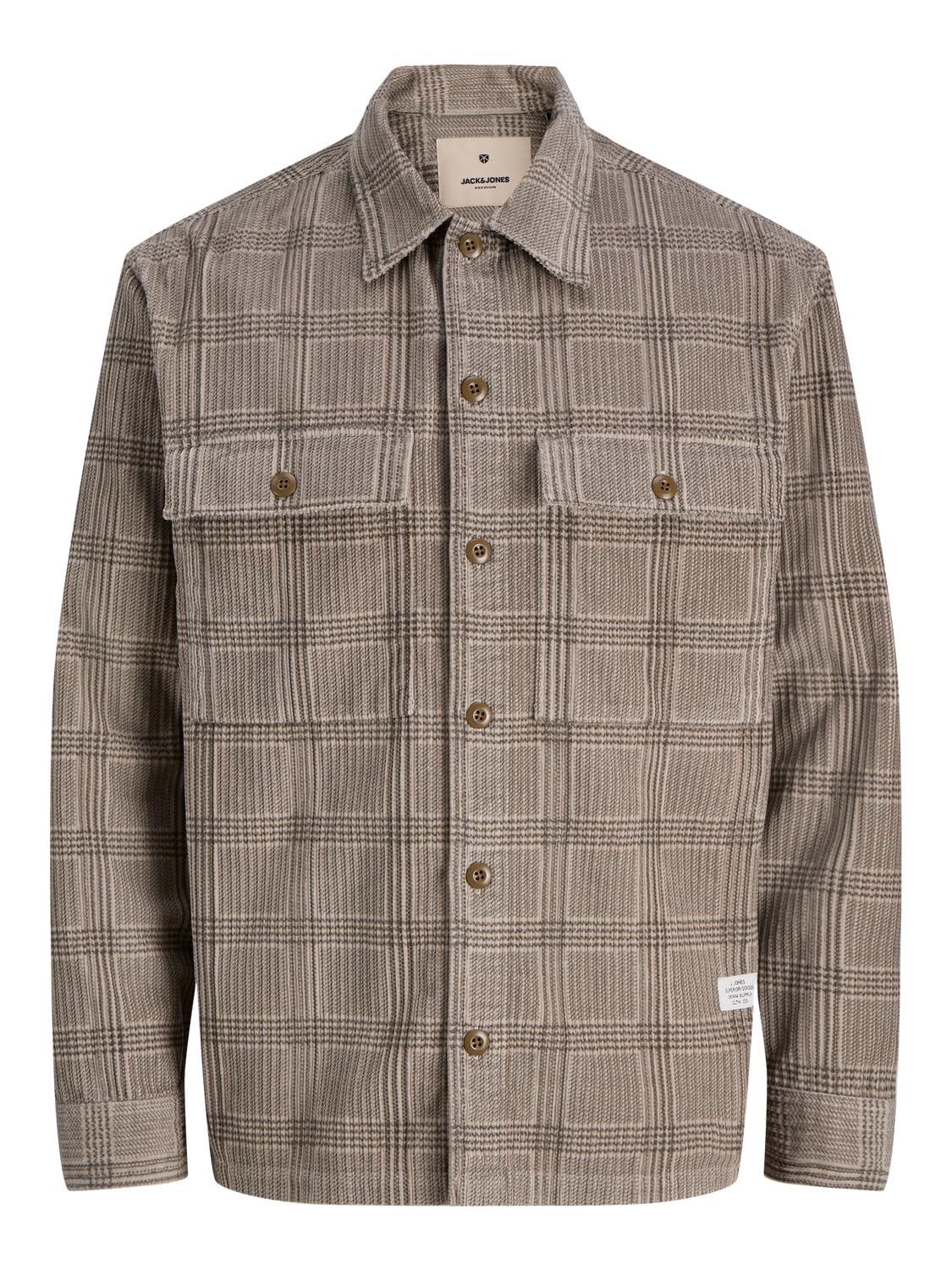 JACK & JONES Jprbluwill Corduroy L/S Overshirt, Brindle, L