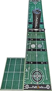 Putt2Win Pro Golf Putting Mat with Putting Games, Practice Training Aids, Golf Chipping Mat & Putting Mirror. 4 Multi Player Golf Games for Kids & Adults to Improve Putting & Chipping Great Golf Gift