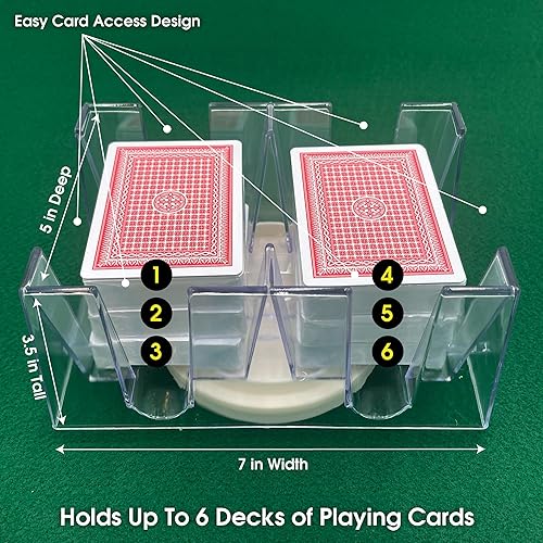 Miniatura 4 de Bandeja giratoria sostenedora de cartas para 6 barajas, Paquete de 10