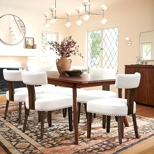 Miniatura 14 de Juego de 2 sillas de comedor de ratán, sillas de cocina modernas de mediados de siglo con respaldo de caña y marco de madera en acabado negro