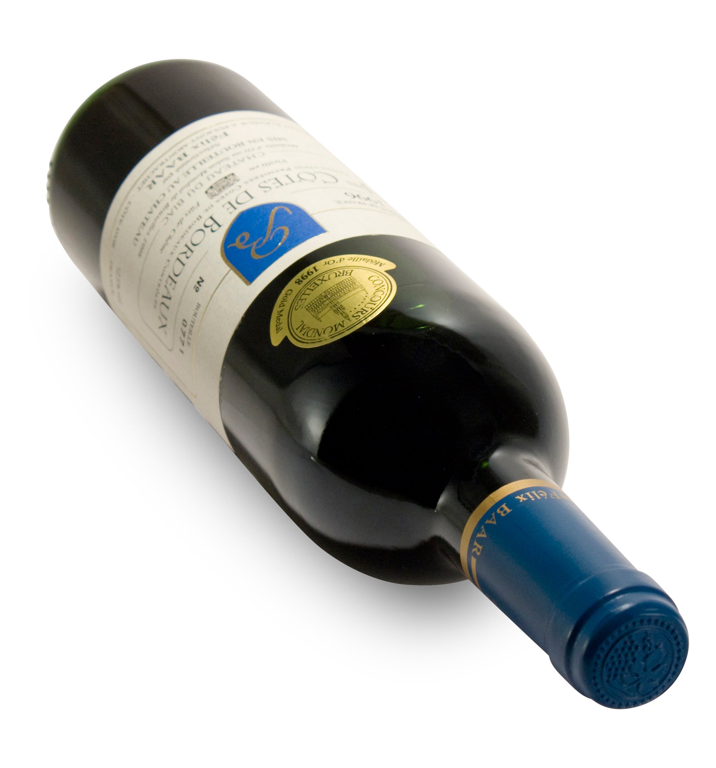1res Côtes de Bordeaux AOC 1996 - Preisgekrönter Jahrgangs-wein mit Goldmedaille aus Frankreich, Französischer Rotwein, Cabernet Sauvignon