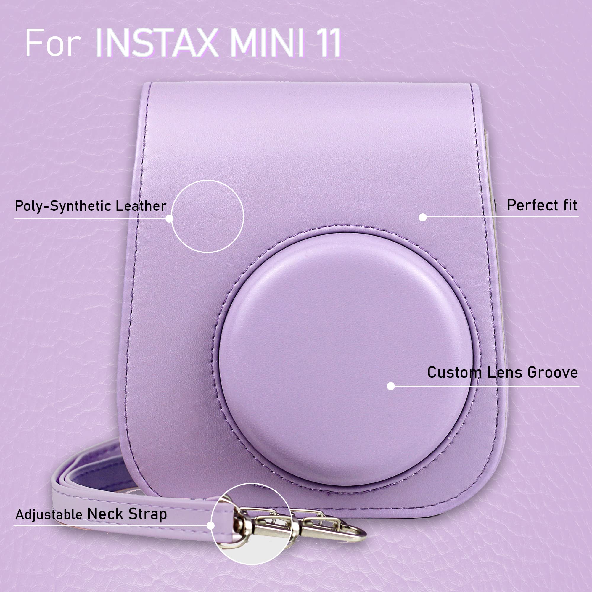 Fujifilm Instax Mini 11 Instant Camera - Lilac Purple + 2