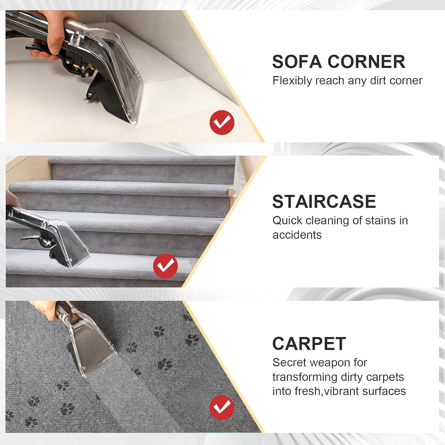 Upgraded Extractor Hose Kit for Shop Vac,Add Hard Bristle Brush,Equipped with 10FT Hoses and 25 FT Water Pipes,Converts the Vacuum Cleaner into a Carpet Cleaning Machine,Cleaning Home,2-Year Warranty