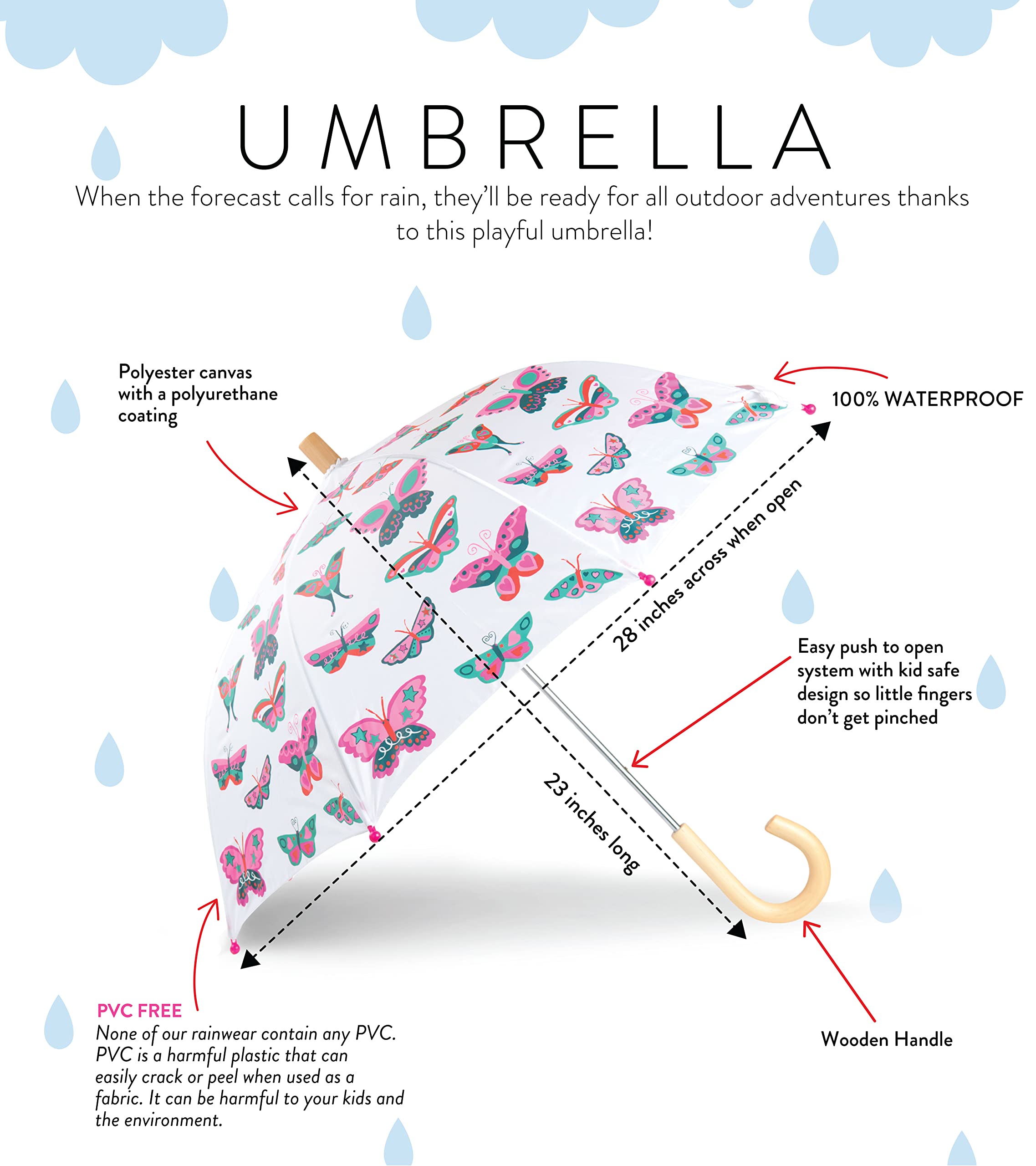Hatley Parasol dziewczęcy z nadrukiem