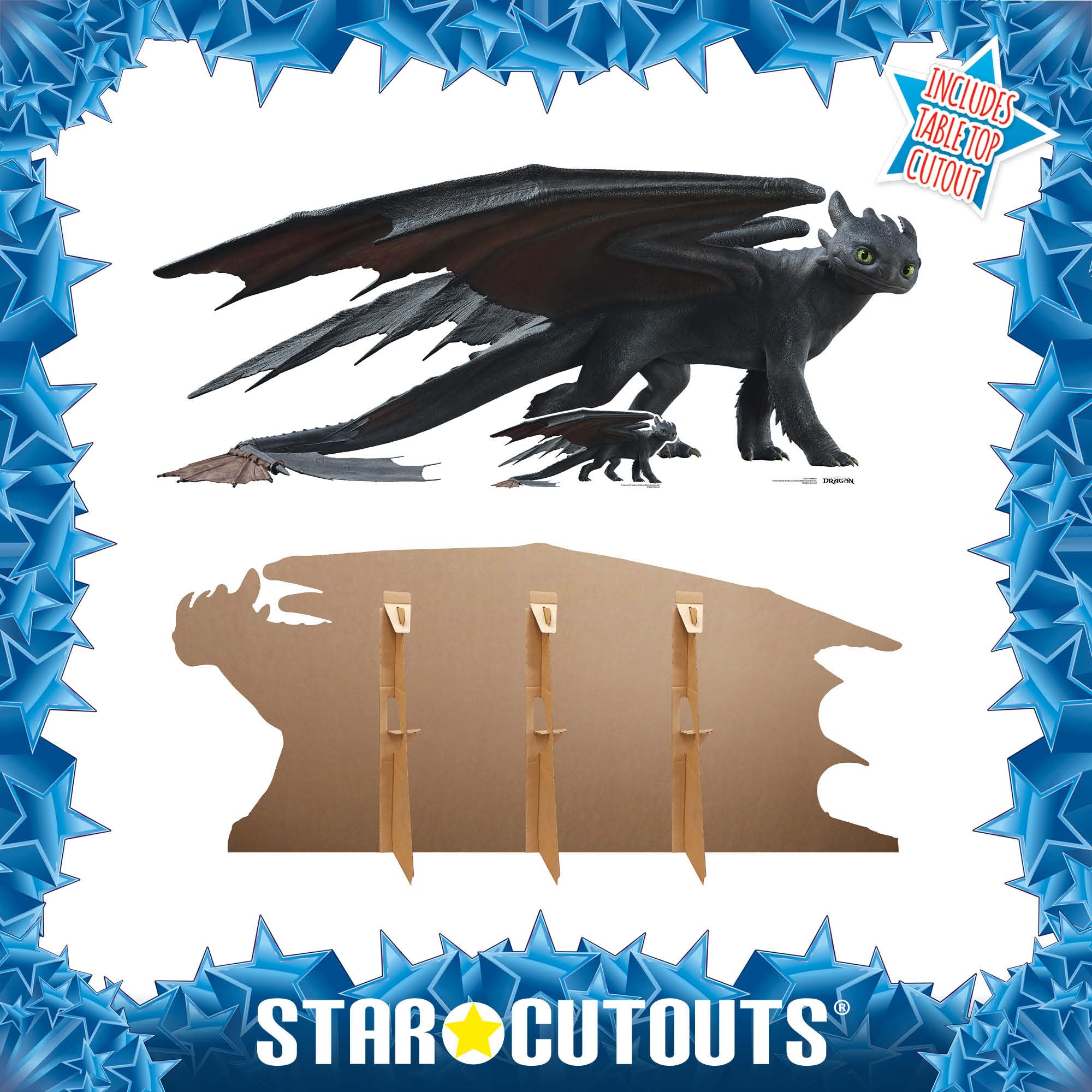 Star Cutouts SC4721 Découpe en Carton Motif Dragon sans Dents Hauteur 82 cm Produit Officiel Décoration de fête d'anniversaire