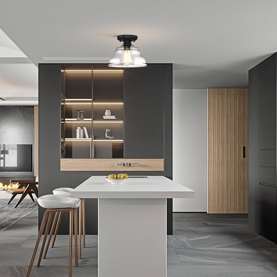 Amazon.com: MEXO Industrial Semi Flush Mount Ceiling Light