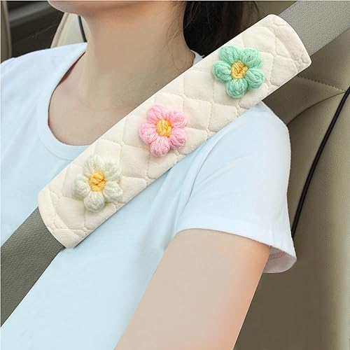 Miniatura 18 de Amooca Fundas Suaves para Cinturón de Seguridad del Automóvil Almohadillas de Hombro para Cinturón de Seguridad 2 PCS Ajuste Universal para Todos