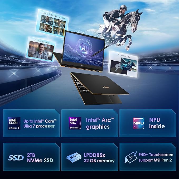 MSI Summit 13 AI+ Evo (2024) 13.3" Notebook Intel Core Ultra 7 32GB 2TB miniatura 2
