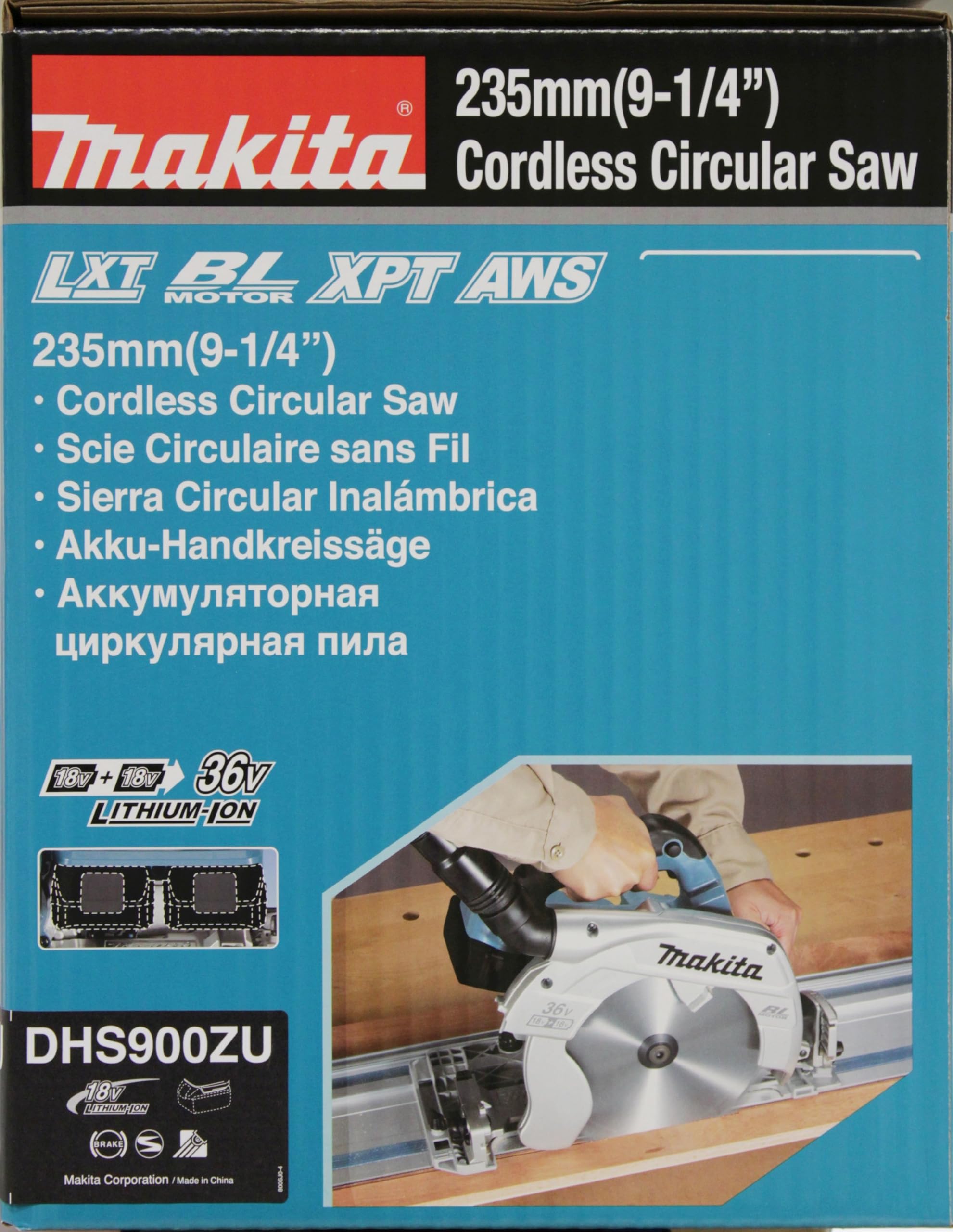 MAKITA DHS900ZU - Sierra circular 235mm 18vx2 lxt aws + adt