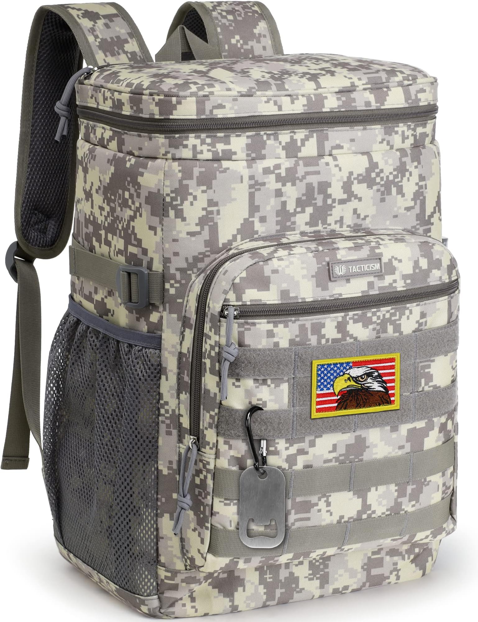 TACTICISM Tactical Cooler Backpack Insulated Leak-Proof - 24L Heavy Duty Lunch Backpack for Men Women Adults, Soft Ice Chest Backpack as Gift Work Hiking Camping Fishing Accessories