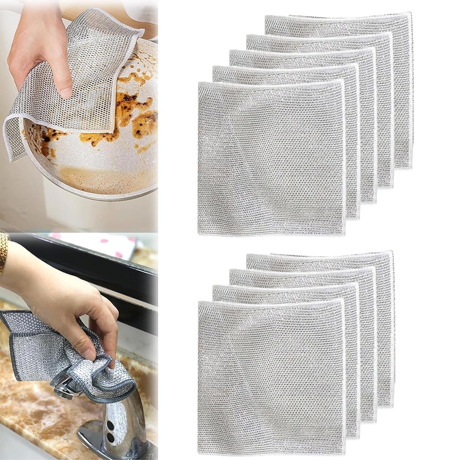 See full amazon price history chart for Multipurpose Wire Dishwashing Rags for Wet and Dry Stainless Steel Scrubber Non-Scratch Wire Dishcloth for Washing Dishes Sinks Counters Easy Rinsing Machine Washable (Pack Of 9) Multipurpose Wire Dishwashing Rags for Wet and Dry Stainless Steel Scrubber Non-Scratch Wire Dishcloth for Washing Dishes Sinks Counters Easy Rinsing Machine Washable (Pack Of 9) (B0CZZ4DWJ3) Amazon Price History, Amazon Price Tracker