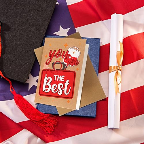 Miniatura 6 de Outus Paquete de 24 tarjetas de enfermera, tarjetas de agradecimiento para enfermeras de graduación con sobres, juego de tarjetas de agradecimiento