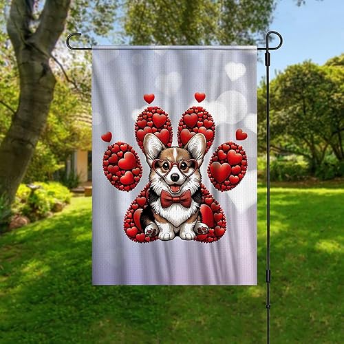 Miniatura 8 de Love Newfoundland - Bandera de jardín para el día de San Valentín, lona de 12 x 18 pulgadas, Newfie para amantes de los perros, idea de regalo,