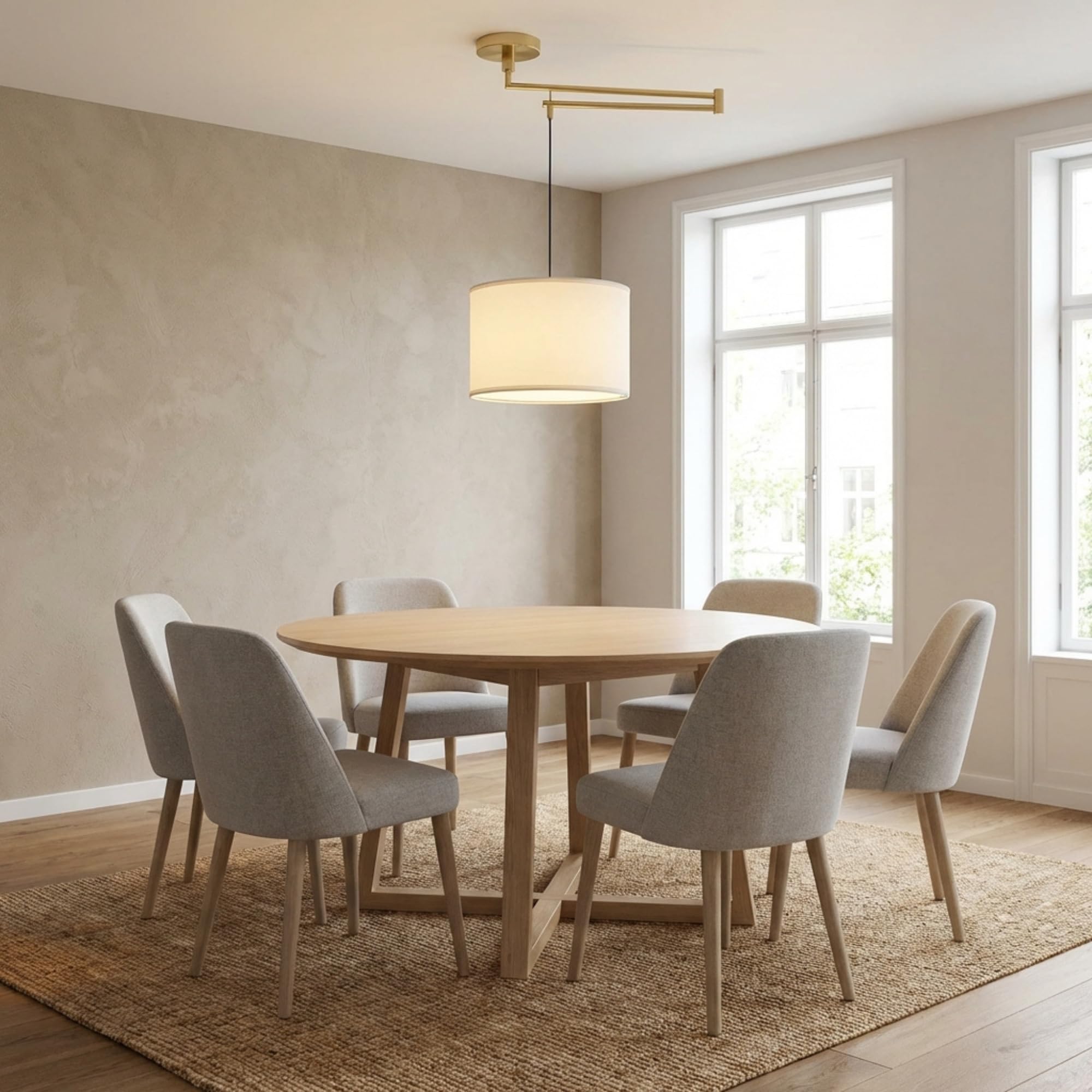 BARCELONA LED Hängelampe NECK E27 Gold Gelenkarm Design | Metall Gold-Finish, beweglicher Arm, flexible Innenbeleuchtung, dekorative Wohnraumgestaltung