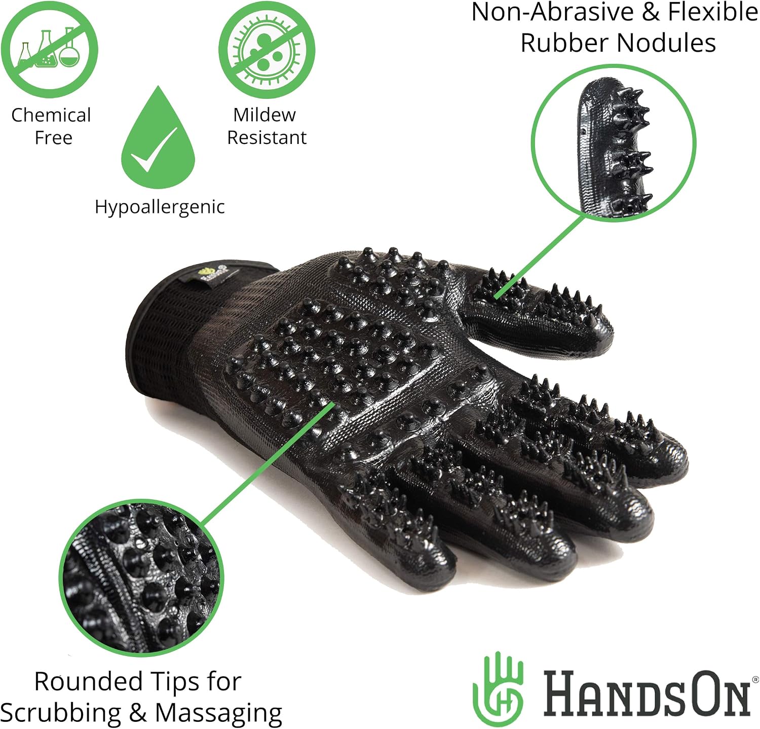 H HANDSON Pet Grooming Gloves, Patented #1 Ranked, Award Winning Shedding, Bathing, & Hair Remover Gloves - Image 3