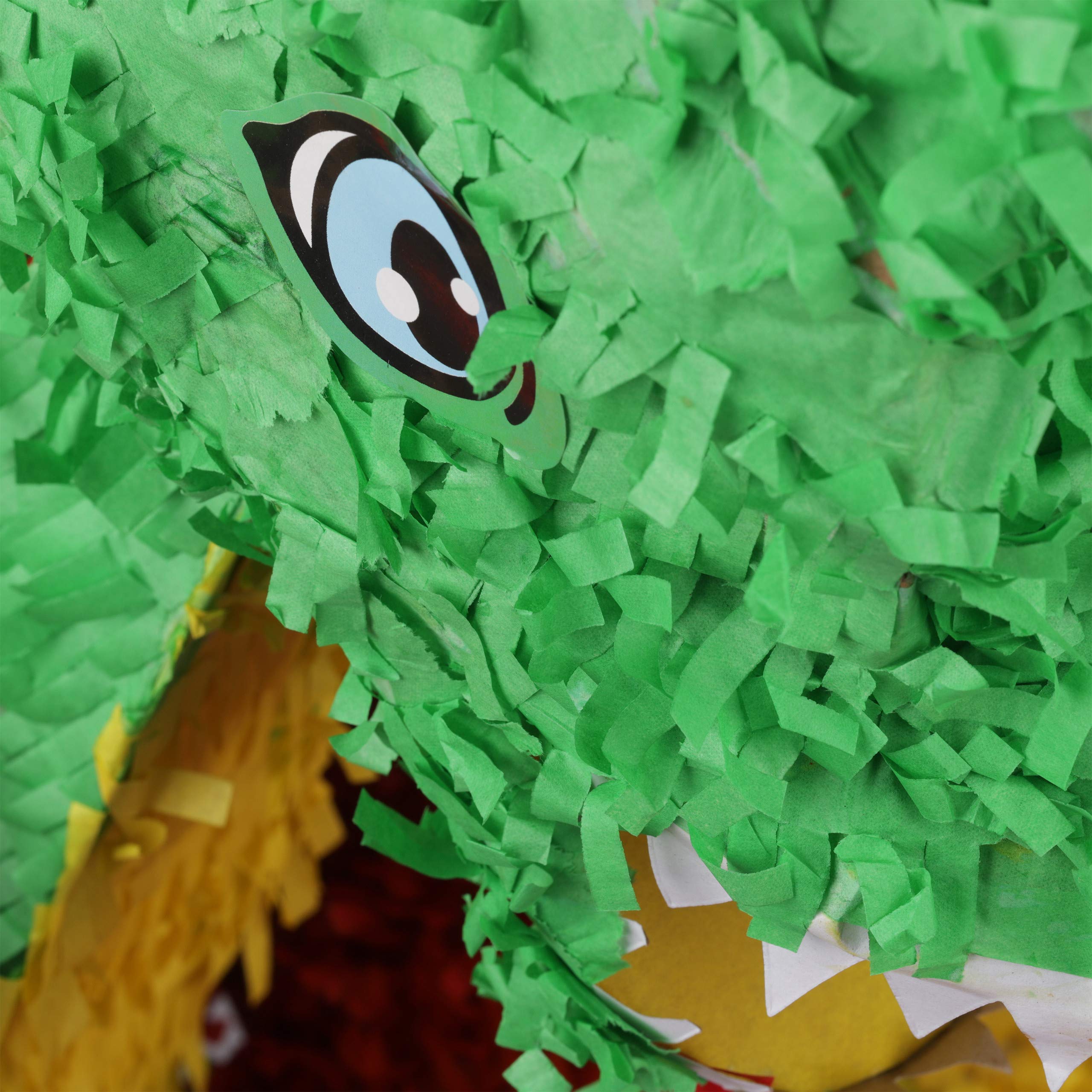Relaxdays Piñata Dragón sin Relleno, Papel, Verde-Rojo, 35 x 53 x 9 cm, Color, Pinata einzeln (10022572)