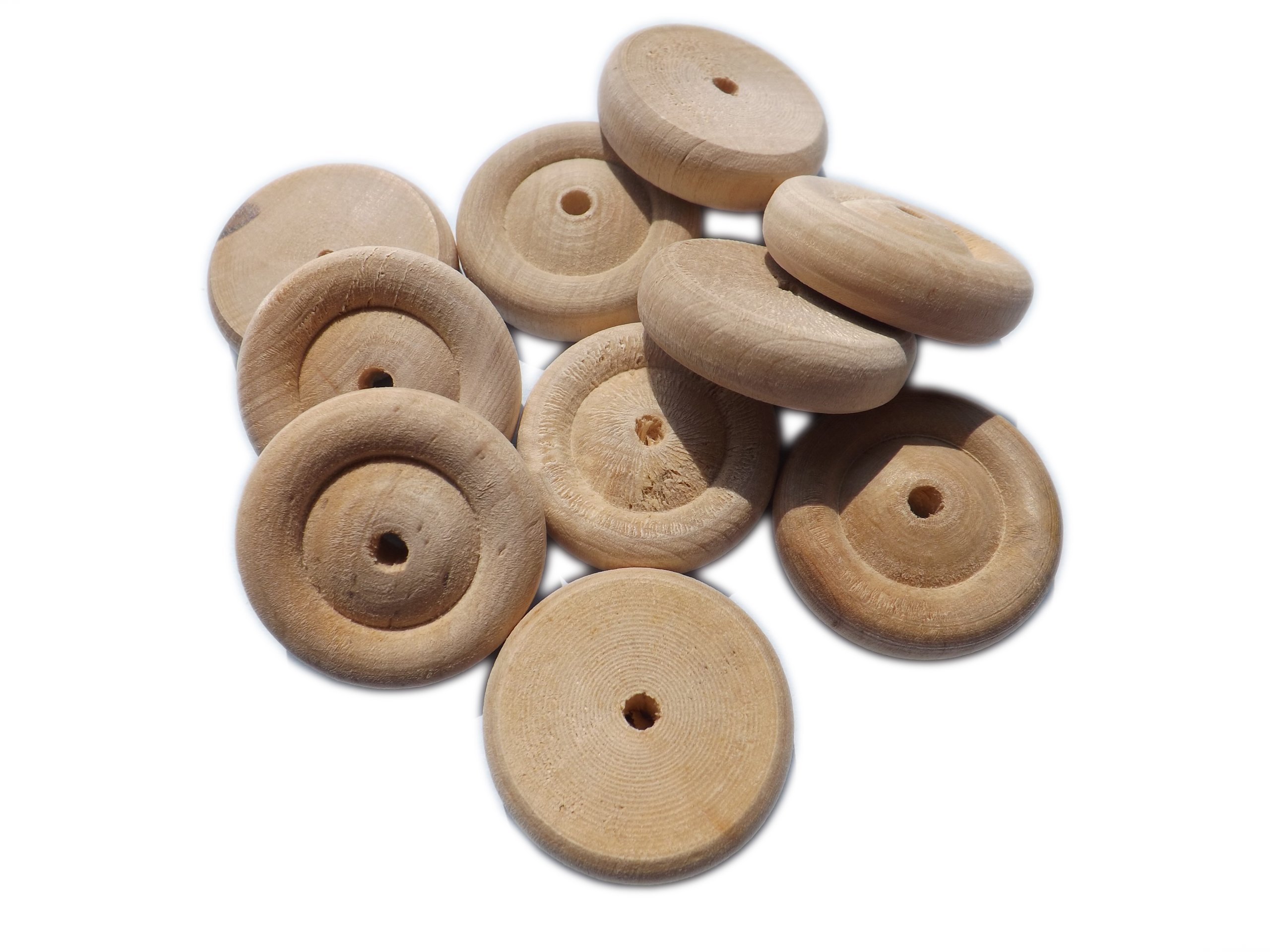 Wooden Wheels 10 X 38Mm / 1.5 Inch Wooden Birch Wheels For Toys/Models *Etc.