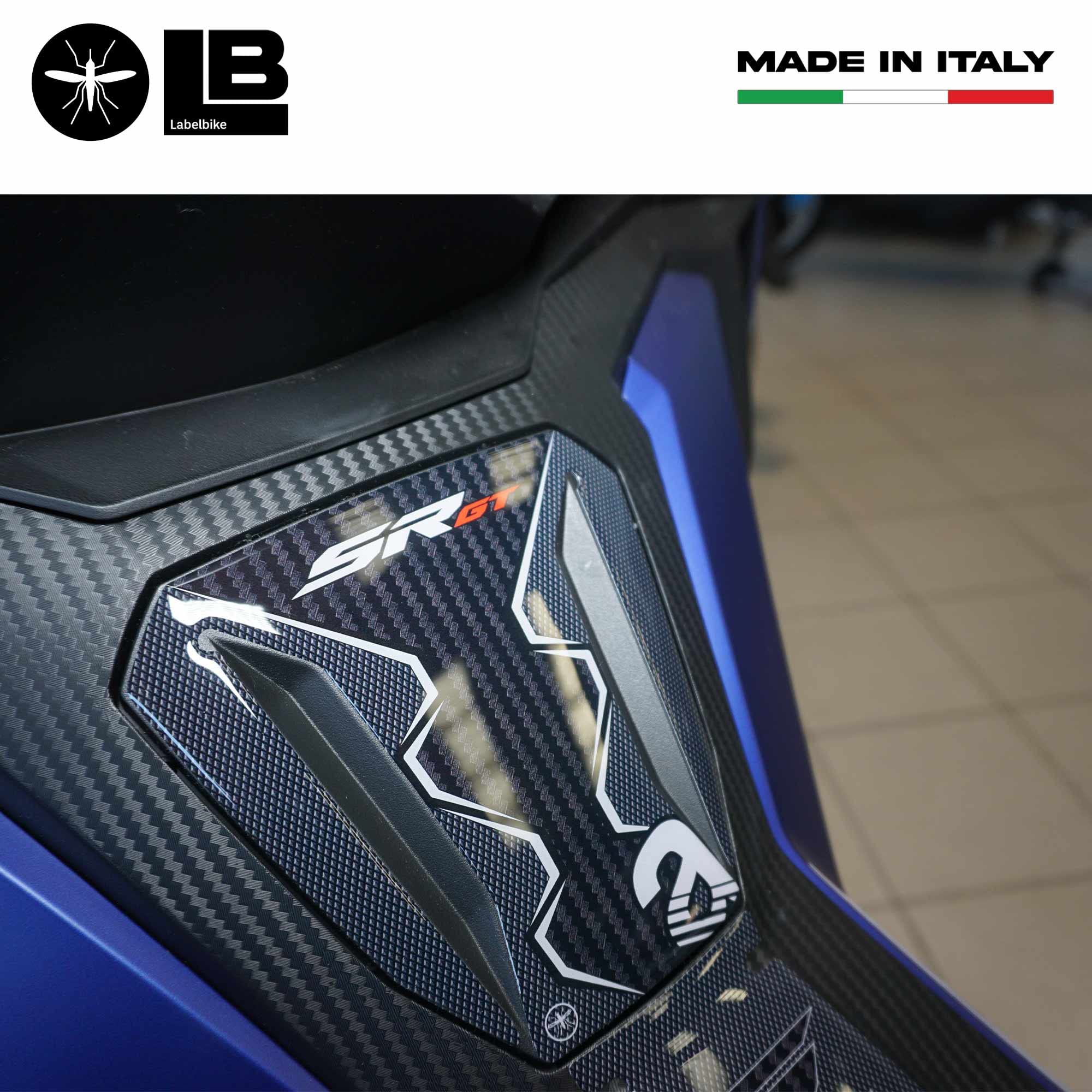 labelbike - Adesivi 3D Moto Scooter Sportello Serbatoio e Pedana Protezione e Decorazione in Resina compatibile con Aprilia SR GT 125 e 200